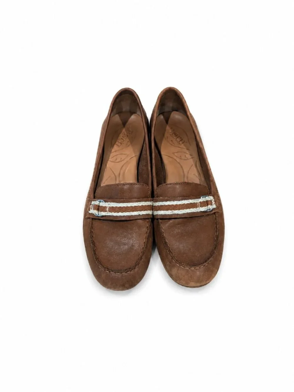 Born Brown Leather Driving Loafers Women’s 9.5 Moccasin Flats